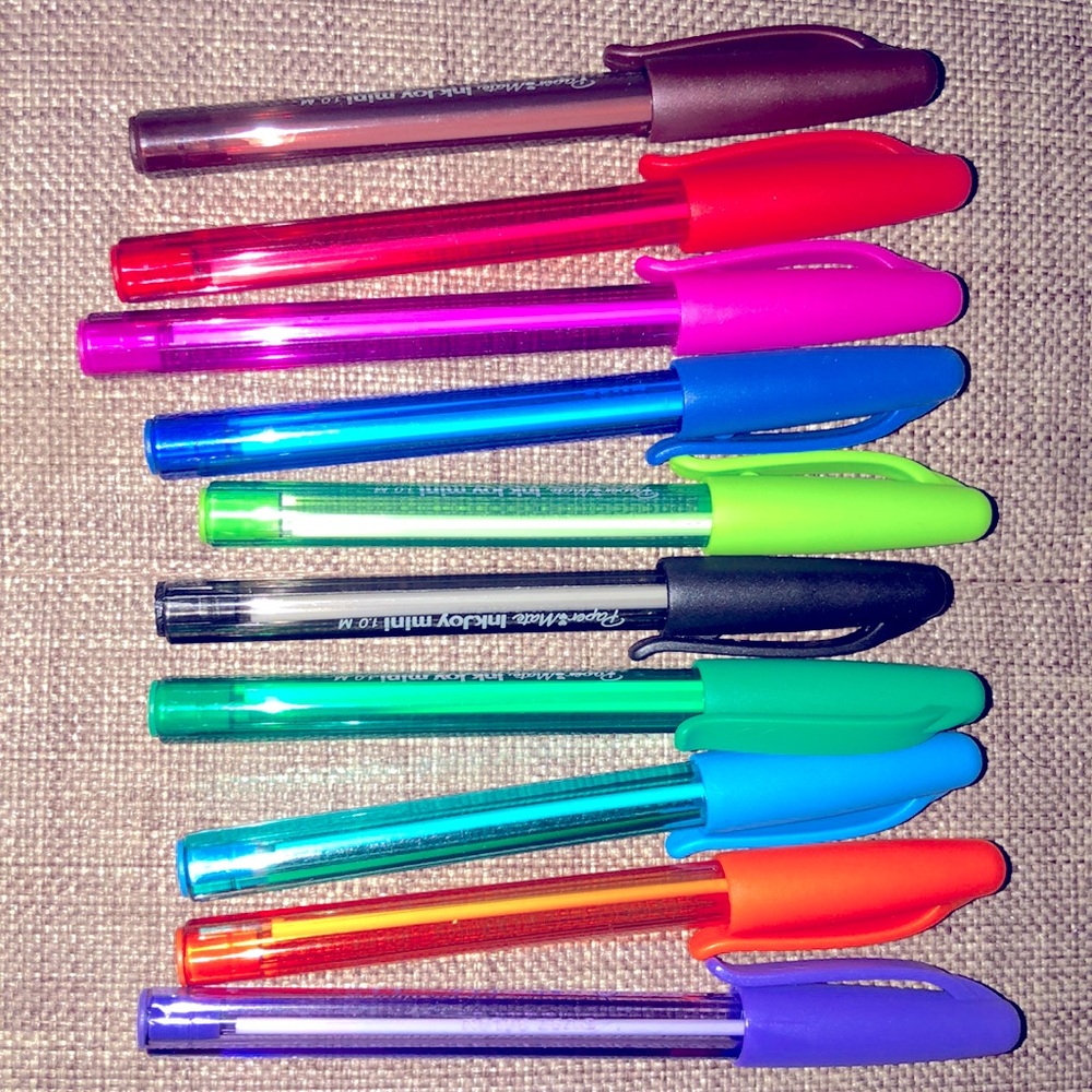 Colorful ink joy mini pens
